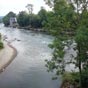 A Moumour, confluence du gave d'Oloron et la rivière verte.